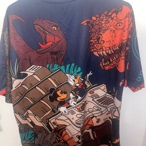 Adult  Disney Dinosaur ride shirt - Blue (VERY RARE) ***has small defect***